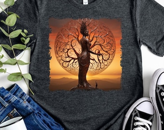 Mutter Erde Grafik T-Shirt: Frauen & Erde Feier Shirt