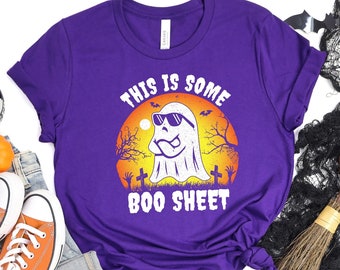 Funny Ghost T-Shirt: This is Some Boo Sheet - Halloween Tee