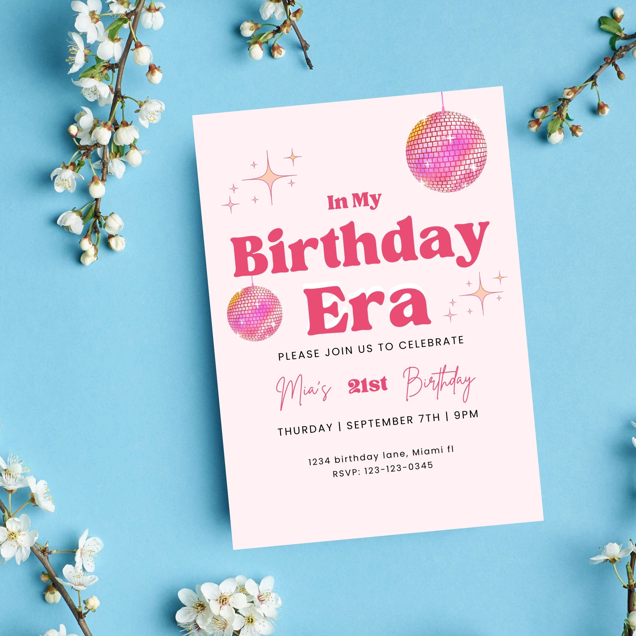 In My Birthday Era Editable Invitation, Personalized Birthday ...