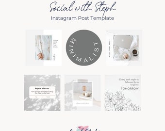 Minimalistische Instagram-post- en verhaalsjabloon