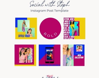 Gedurfde Instagram Post en Story Canva-sjabloon