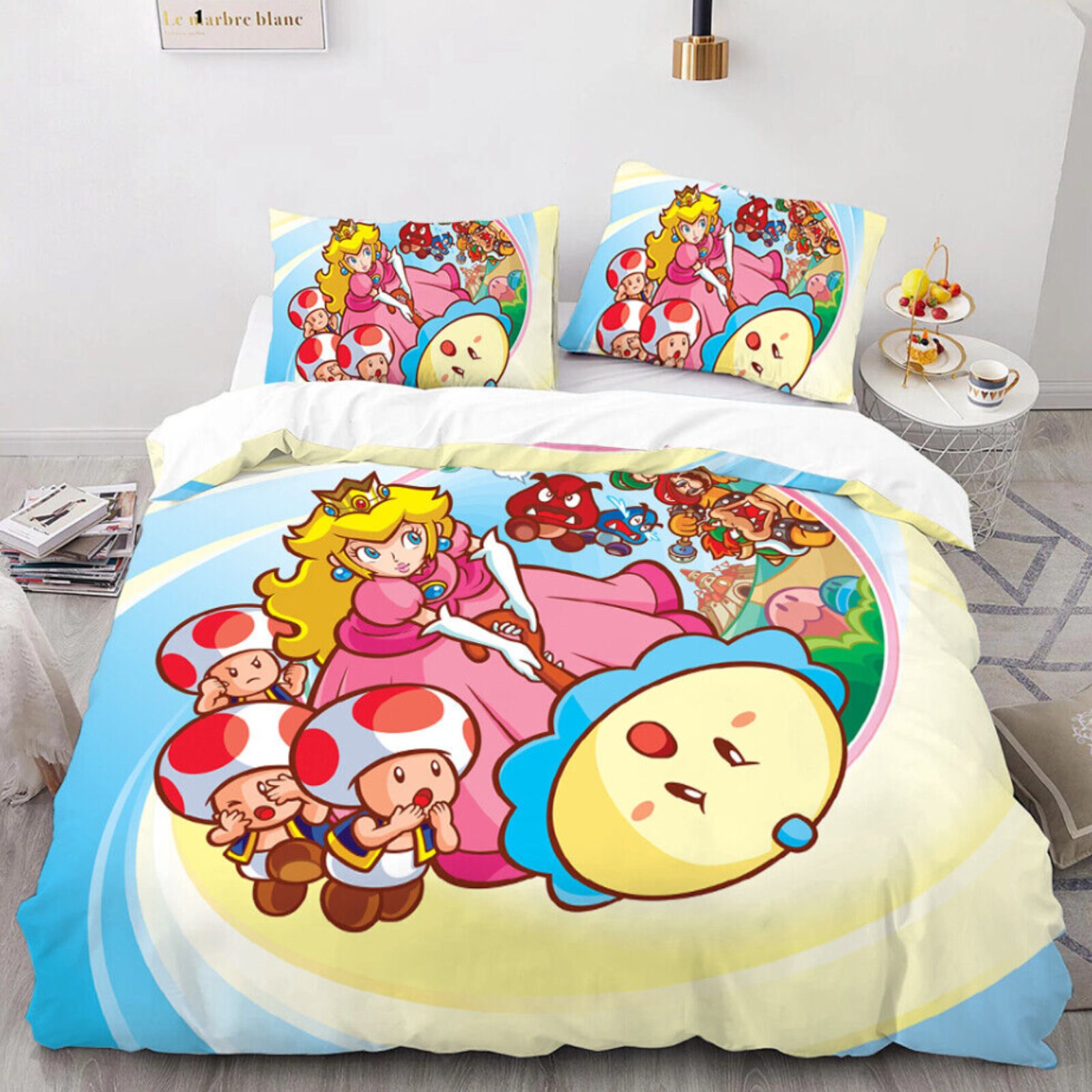 Princess Peach Bedding Set Mario Bros Character Trending - Etsy