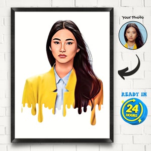 Personalized Photo to Cartoon, Cartoon your selfie, Cartoon Portrait From Photo, Digital Portrait, Custom Portrait, Design Canvas Portrait