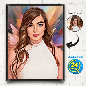 Personalized Portrait from Photo, Custom Portrait Art, Cartoonized Yourself, Cartoon Portrait , Digital Art, Personalized Gift, Design Art