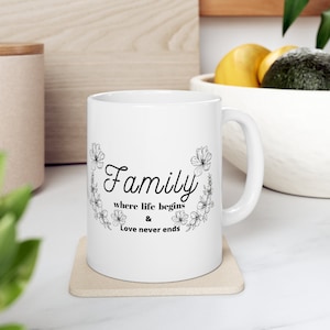Taza para regalo familiar Taza de ceramica 11oz