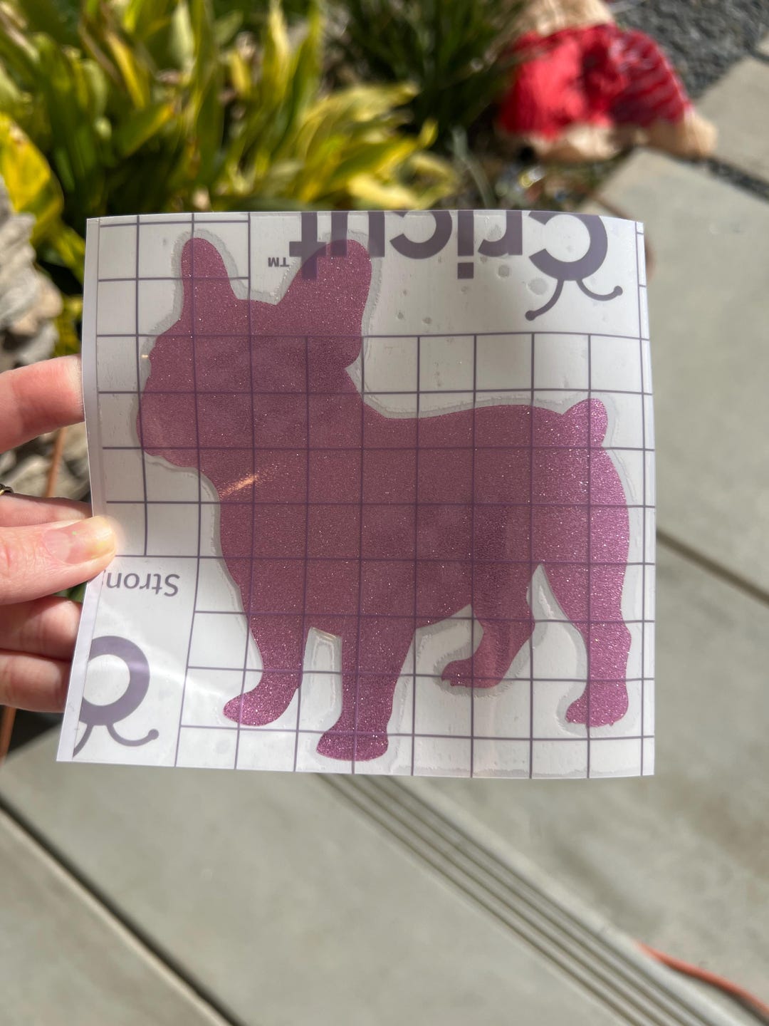 Pink Shimmer French Bulldog Decal Etsy