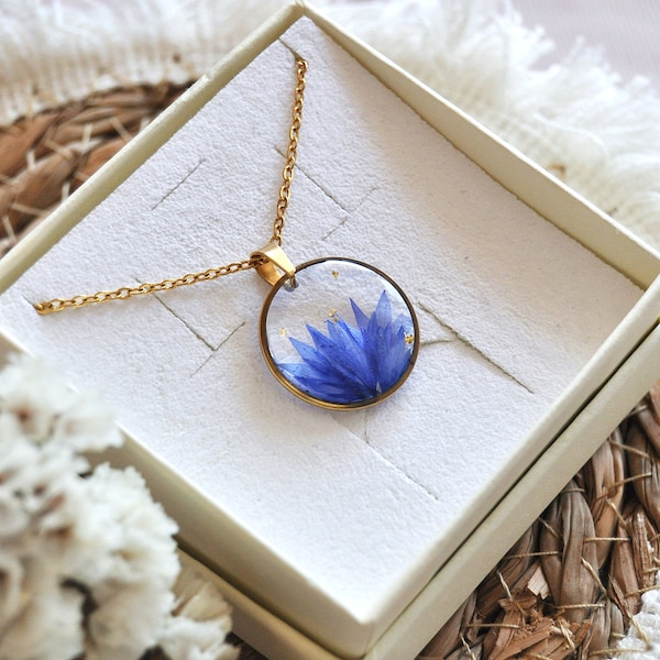 Cornflower Necklace Etsy