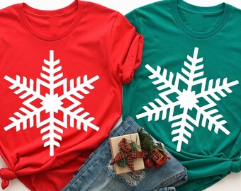 Winter Snowflake Shirt, Women Snowflake Shirt, Cute Holiday Shirts, Winter T-shirt, Holiday Party Shirt, Winter Women shirt, Shirt for kids