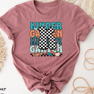 Kindergarten Grade Checkered Shirt, Kindergarten Shirt, Kindergarten Teacher Shirt, Checkered Kindergarten Tee, First Day Of School Shirt