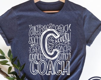 Coach Typography Shirt, Football Coach Tshirt, Basketball Coach T-Shirt, Soccer Coach Shirt, Volleyball Coach Tee, Sport Shirt, Coach Gift