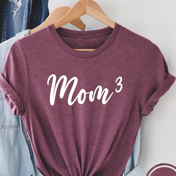 Mother Of 3 Shirt, Mom 3 Tee, Mom Cube T-Shirt, Mom Of Three Shirt, Mom Cubed Tshirt, Pregnancy Announcement Shirt, Gift For Mom 3