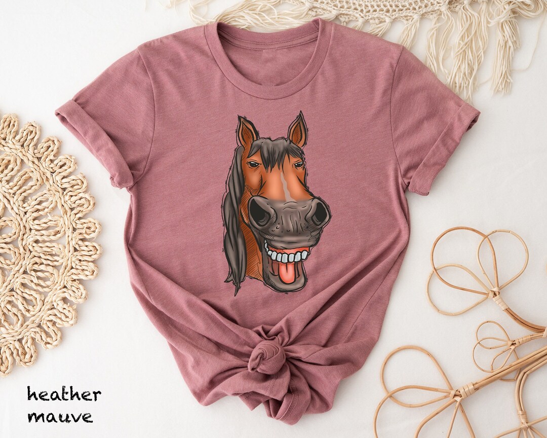 Horse Face Shirt, Funny Horse Gift, Horse Pet Gift, Cute Horse Gift