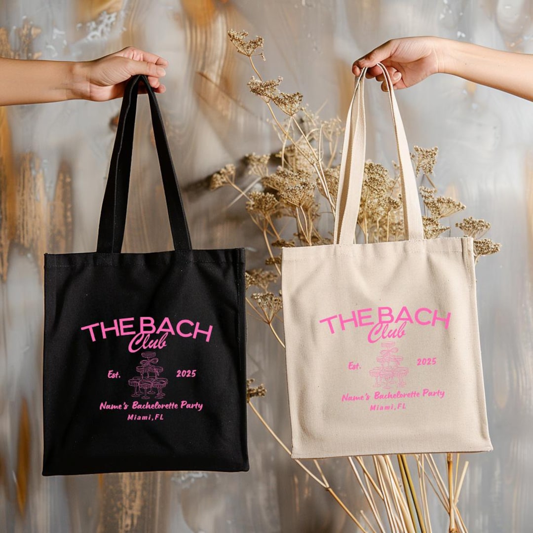 Custom Bachelorette Party Tote Bag, Bachelorette Tote Bags, Cocktail ...