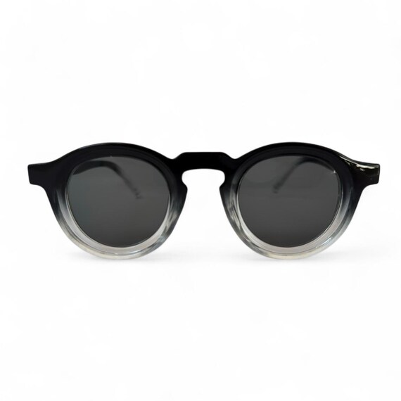 Oversized Round Clear & Black Sunglasses Y2K Vintage UV400  display picture 3