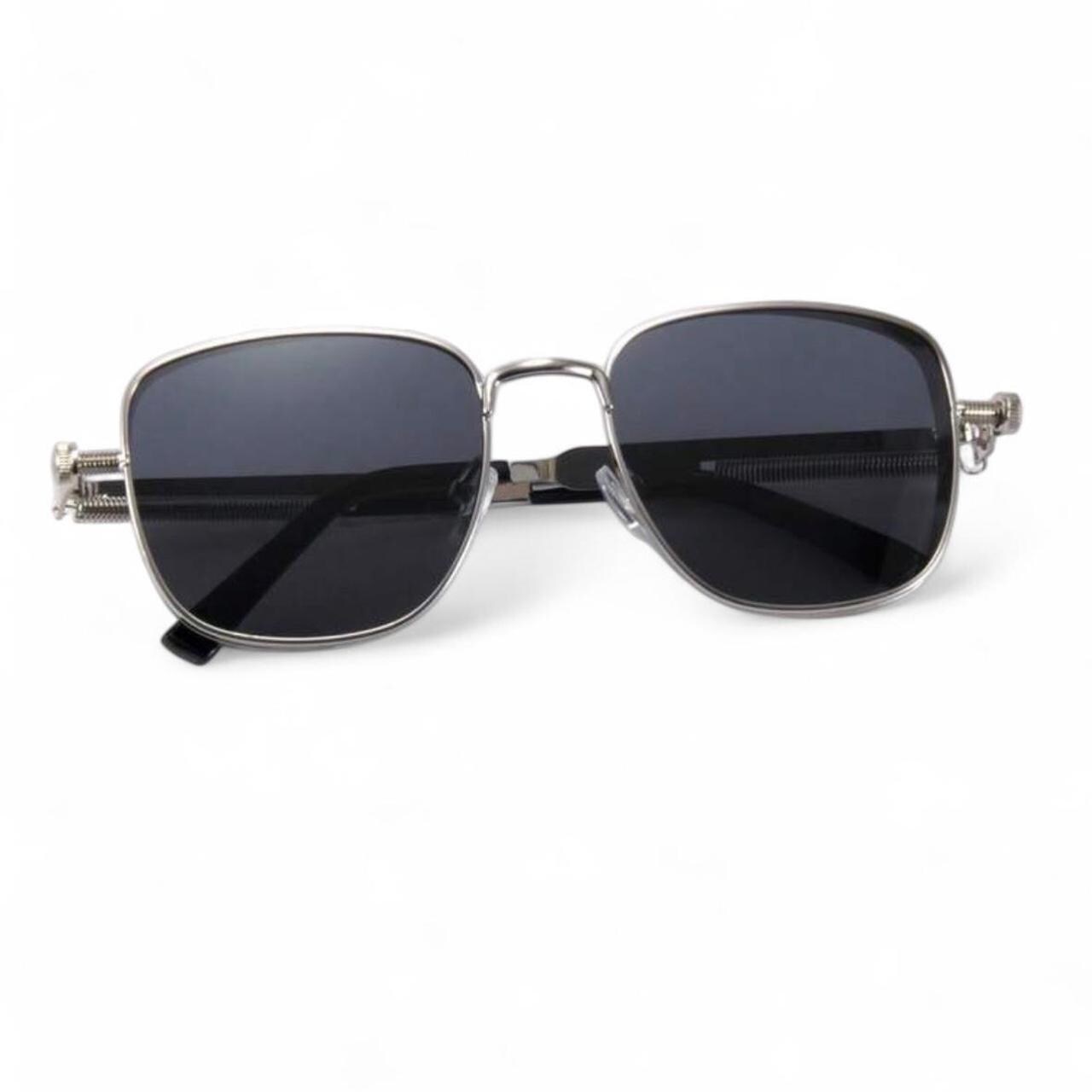 Occhiali Stile Hip Hop Oversized Con Lenti Trasparenti E Montatura Argento – SPEXX Eyewear