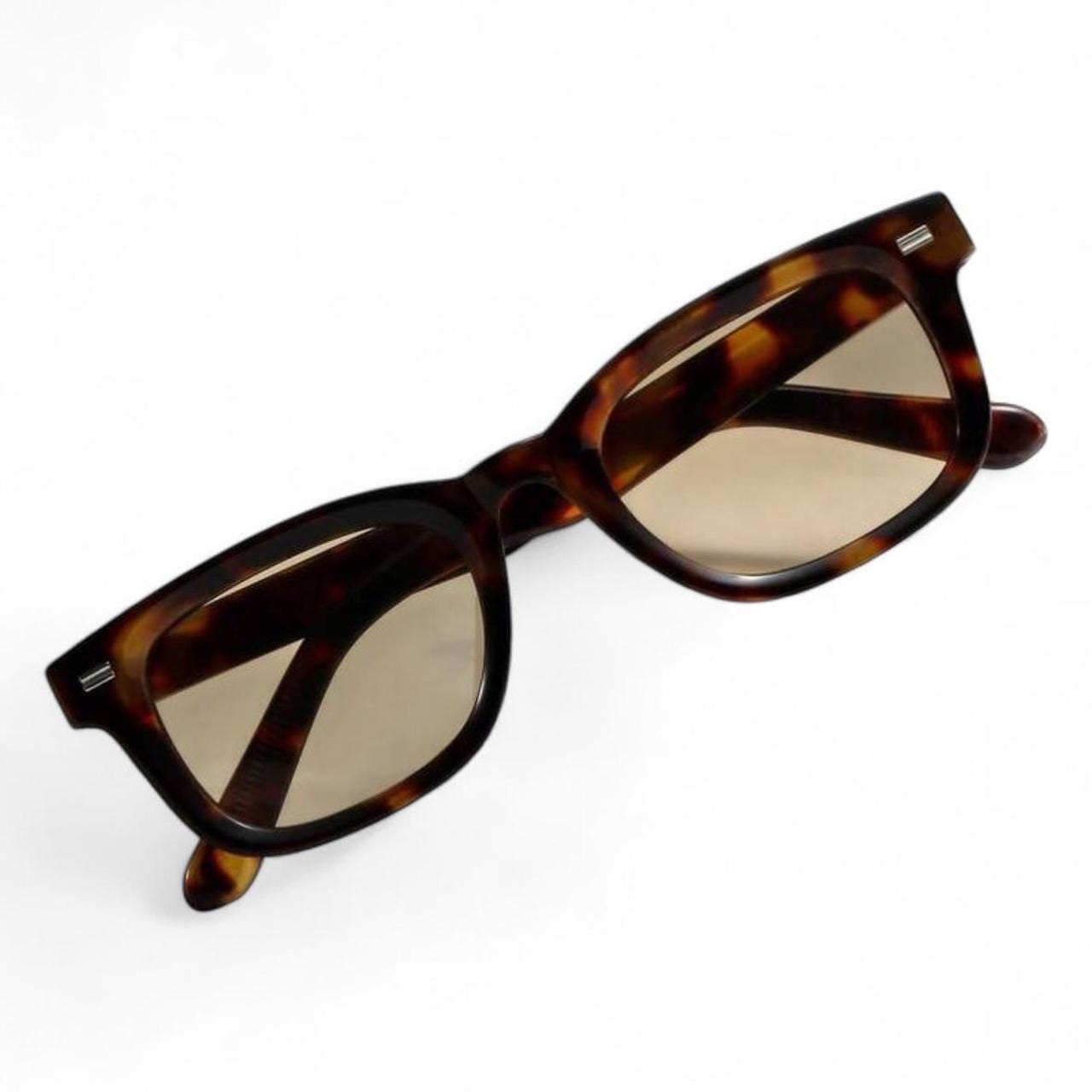 Dark Brown Tortoise Square Sunglasses Y2K Vintage Trendy 