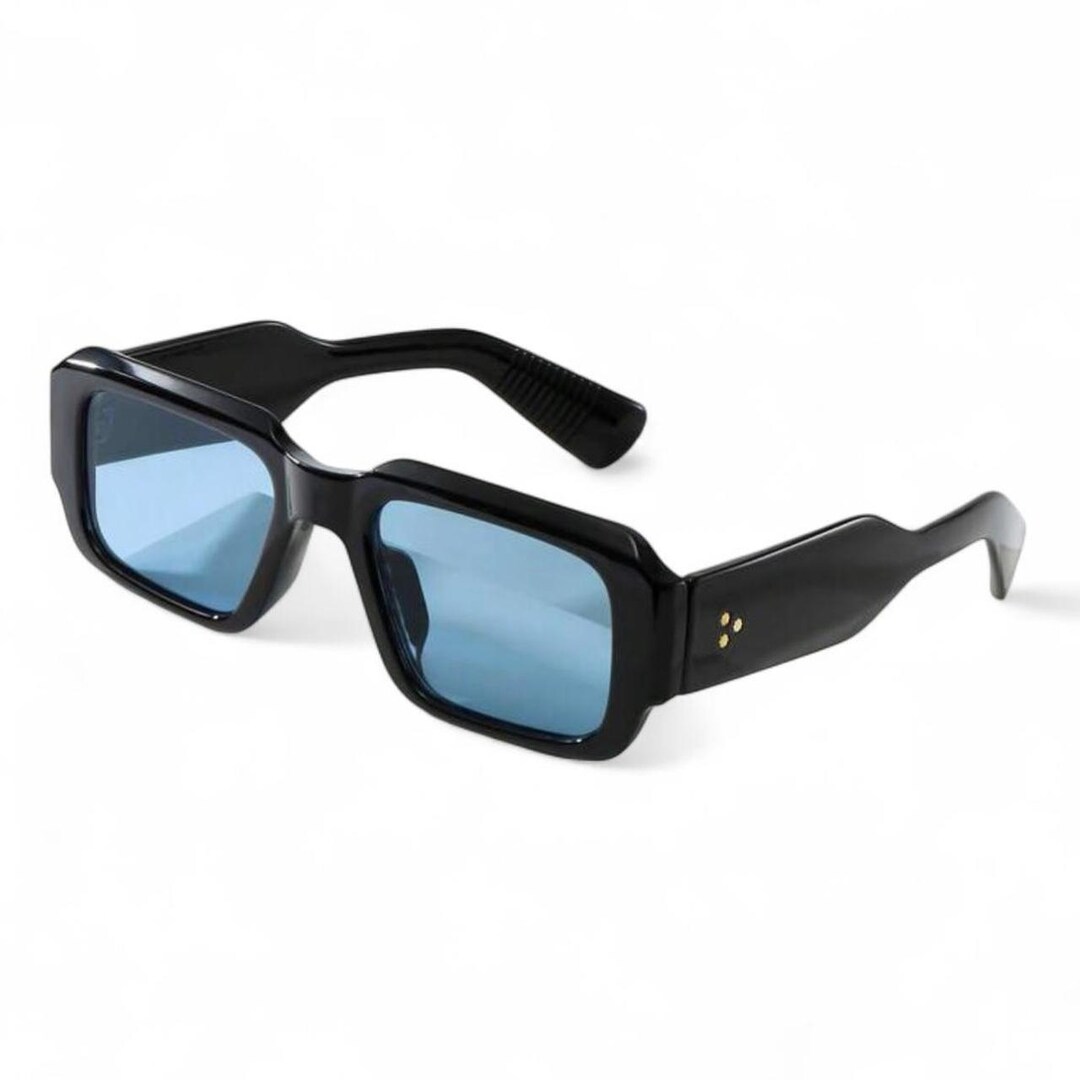 Oversized Black Square Sunglasses Y2K Modern Trendy UV400 