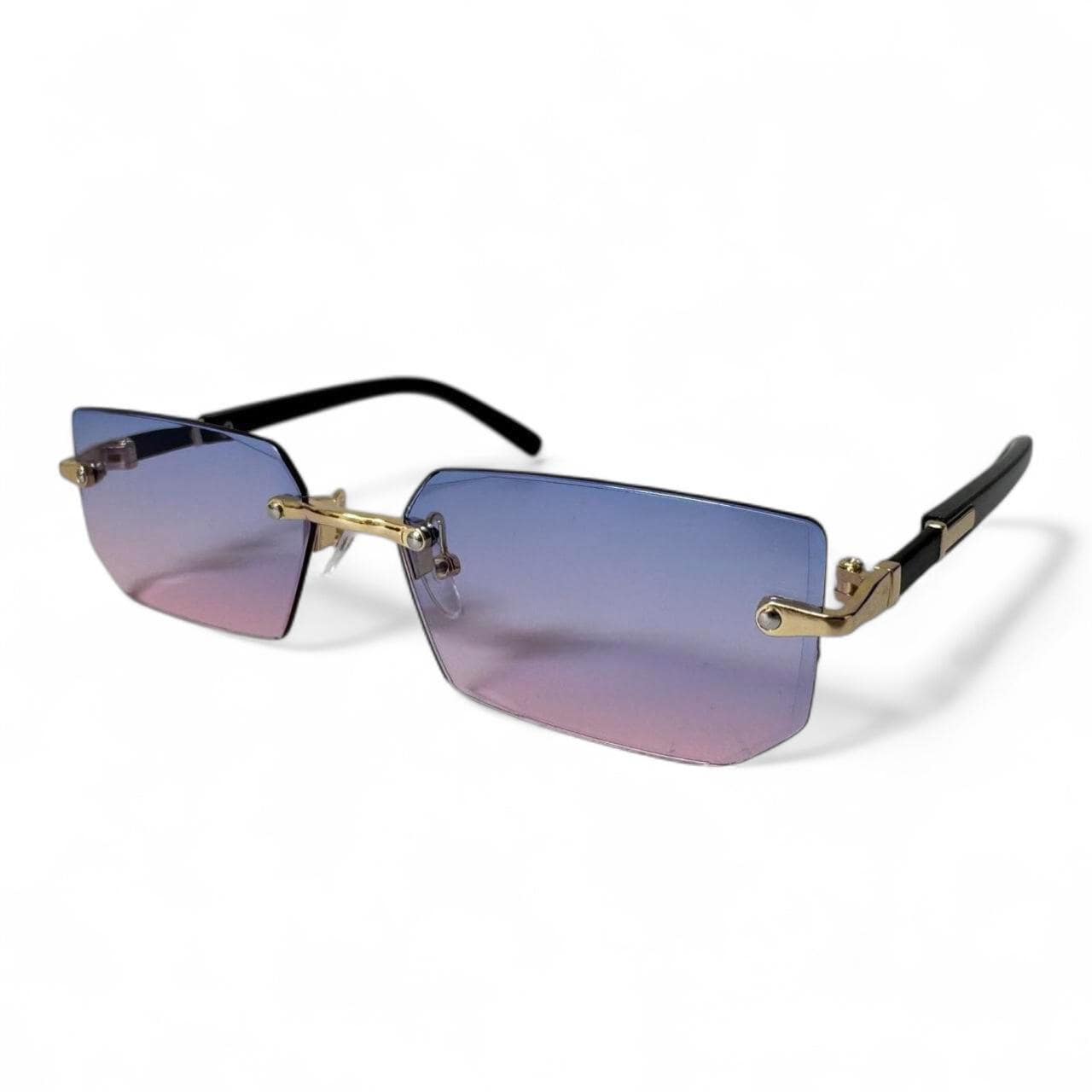 小物 BVLGARI archive sunglasses y2k Rimless Black Square Rimless Sunglasses Y2K Vintage UV400 Transparent