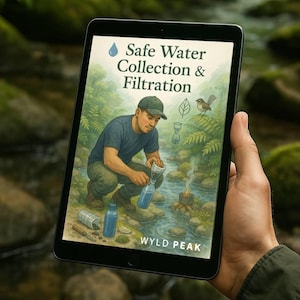 Safe Water Guide | Bushcraft and Survival Filtration Tips PDF | DIY Filter, Boiling, Purification | Instant Download for Preppers & Hikers