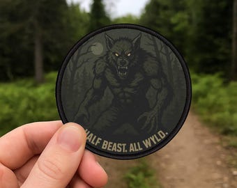 Dogman Cryptid Patch: Taktisches Moralabzeichen - 7,5 cm zum Aufbügeln