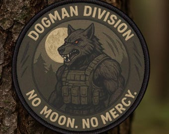Dogman Aufnäher | Cryptid Taktisches Moralabzeichen