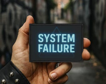 Parche con mensaje punk / Parche termoadhesivo con fallos ciberpunk / Parche para coser en chaqueta, mochila y chaleco