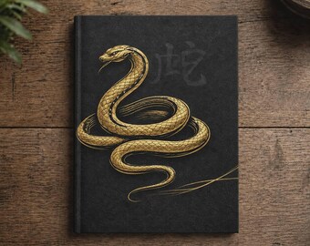 Gothic Serpent Notizbuch mit matter Hardcover-Ausgabe: Dunkle Schlangenmotive, 14,6 x 20,3 cm