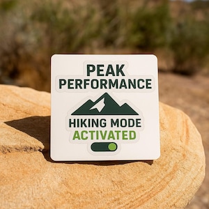 Peak Potential Vinyl Sticker Hiking Quote Decal Motivational Mountain Sticker Outdoorsy Gift for Adventure Lovers