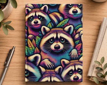 Raccoon Journal | Trash Panda Hardcover Notebook, Lined Pages, Matte Finish