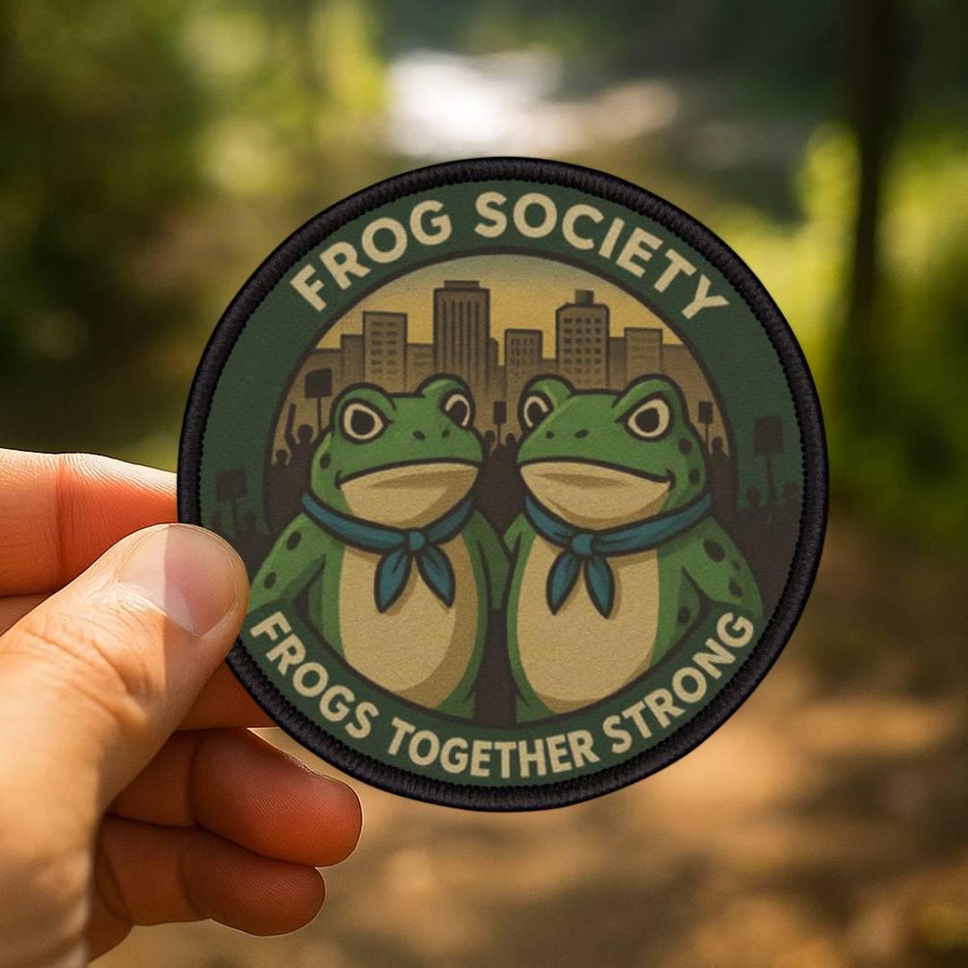 Frog Society Patch - Meme / Protest Badge for Jackets & Packs - Etsy