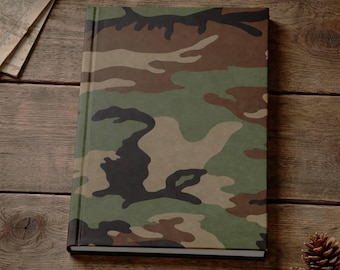 Inbunden kamouflagejournal, militär anteckningsbok, taktisk design, present till män