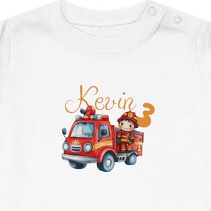 Baby Gifts Fire Brigade T-Shirt – Personalized – Gift for Birth & 1st Birthday – Fire Brigade Gift for Children