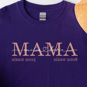 Mama T-Shirt personalized with children&#39;s names – Mother&#39;s Day gift 2025 – Shirt for moms – Gildan Unisex