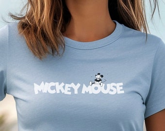 Skrattande Musse Pigg Ångbåt Willie T-shirt, Vintage 1928 Musse Pigg T-shirt, Semester T-shirt, Present till henne Honom eller Lärare