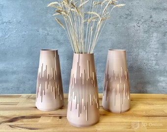 The Canyon 3D Printed Vase - Indoor Dry Plants and Flowers - Modern Home Decor - Unique Design and Gift