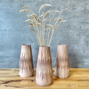 The Canyon 3D Printed Vase - Indoor Dry Plants and Flowers - Modern Home Decor - Unique Design and Gift