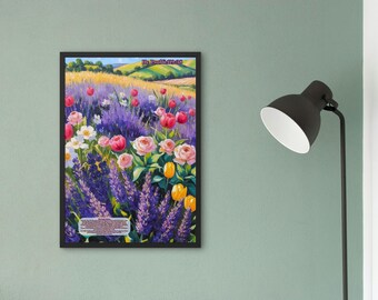 Lavender Rose Oil Painting: Christian Impressionist Art (Digital Download)