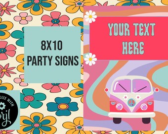 Five is a Vibe 8x10 Party Signs