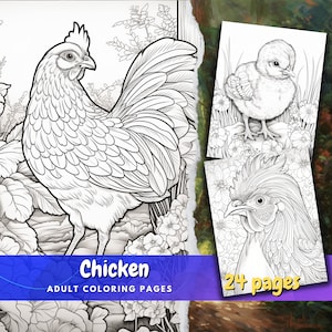 Realistic Chicken Coloring Pages Greyscale Adult Coloring Pages For Relaxation