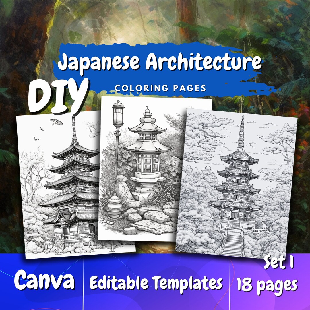 18 Japanese Architecture Coloring Pages Japan Bonsai Tree Coloring