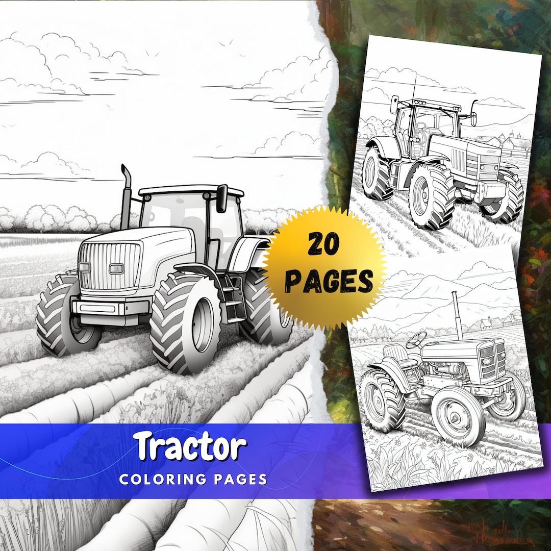 John Deere Tractor Coloring Pages for Adults Farm Coloring Book ...