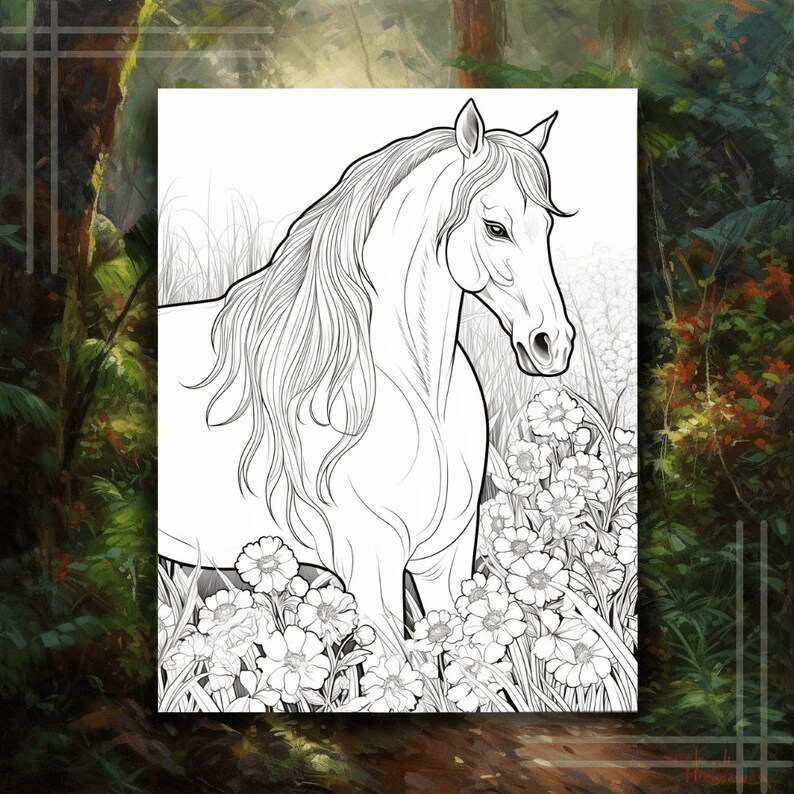horse coloring page