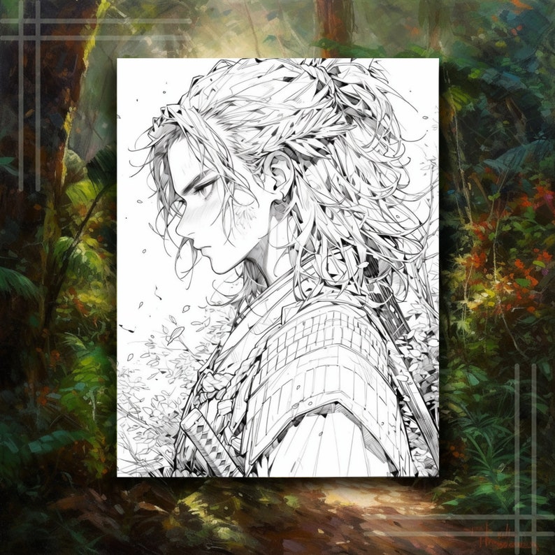 FREE Anime Characters Coloring Page Set Two Printable Digital Download ...