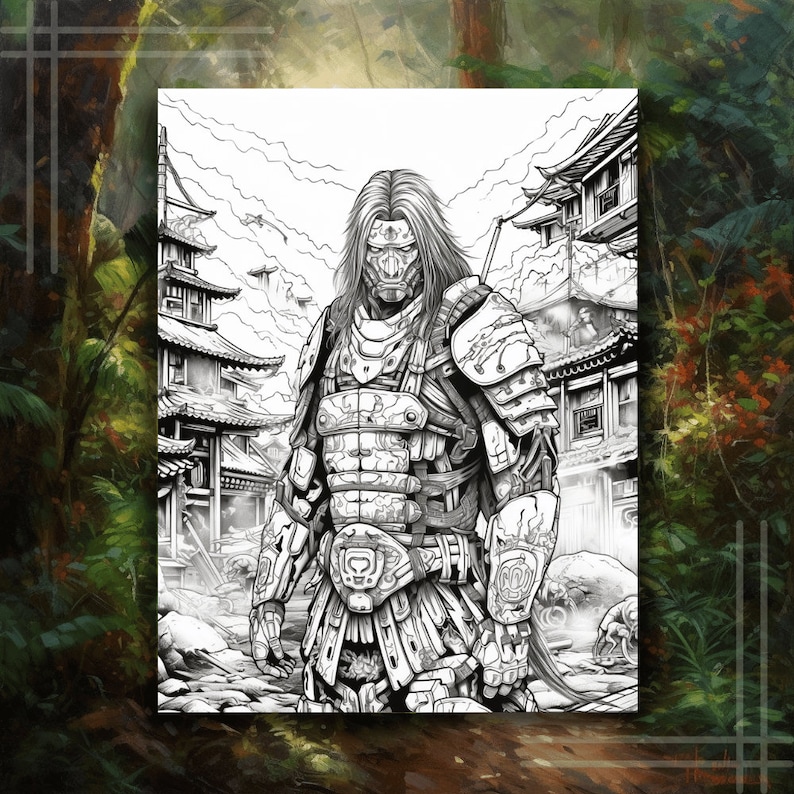 Post Apocalypse Coloring Pages | Dystopian Era Characters | Grayscale ...