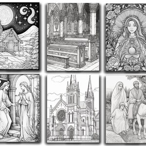 Catholic Coloring Pages for Adults Holy Color Therapy Printable Digital