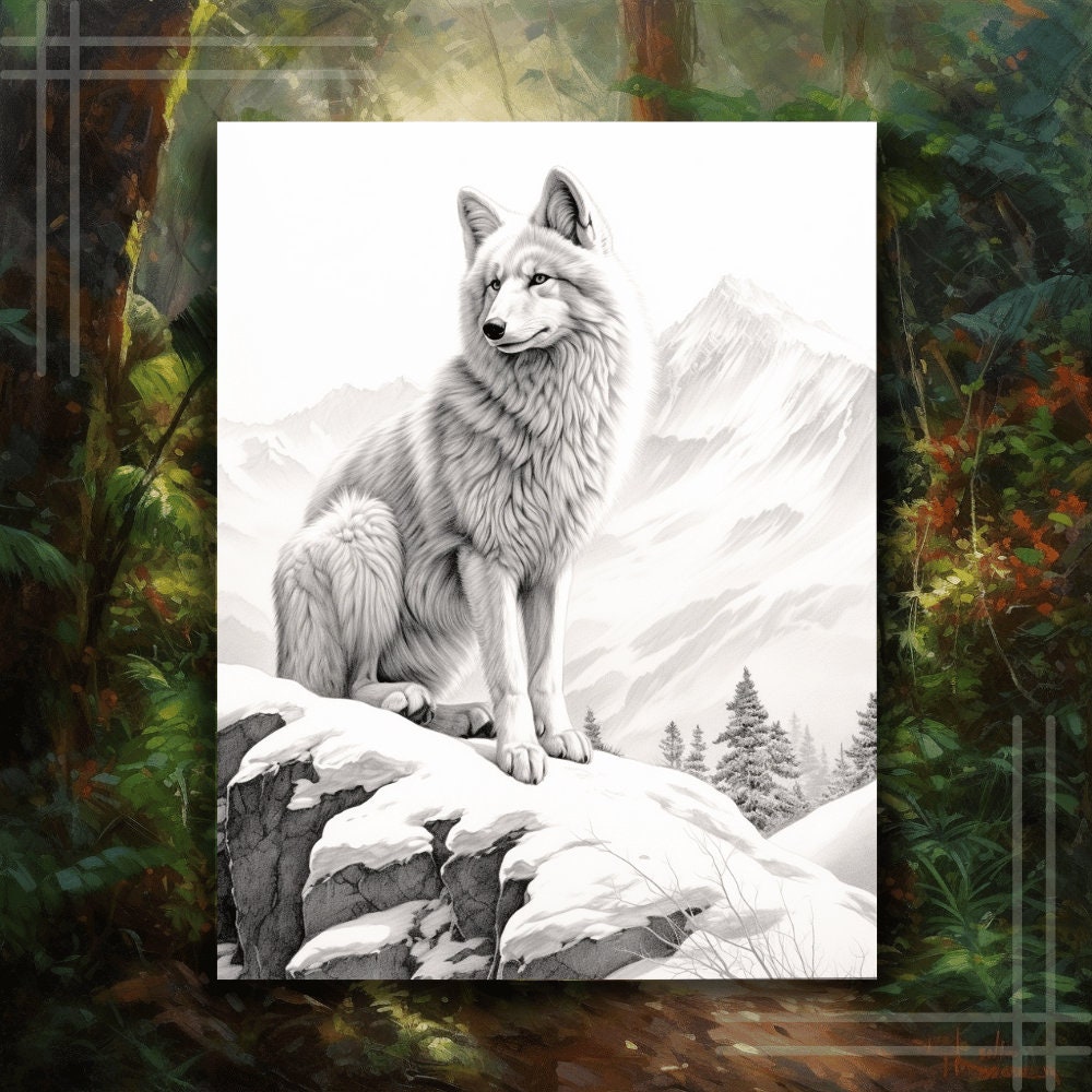 Realistic Fox Coloring Pages for Animal Lovers and Adult Coloring Pages