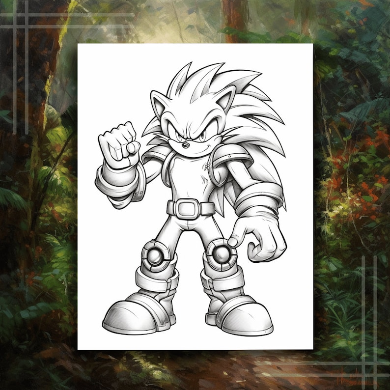 Inspired Sonic Shadow Coloring Pages for Sonic Hedge Hog Fans - Etsy