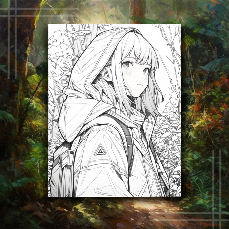 FREE Anime Characters Coloring Page Set Two Printable Digital Download ...