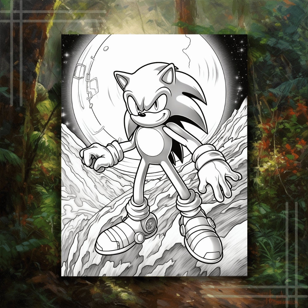 Inspired Sonic Shadow Coloring Pages for Sonic Hedge Hog Fans - Etsy