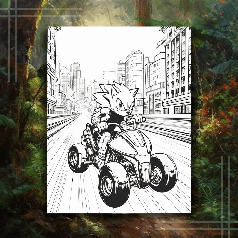 Inspired Sonic Shadow Coloring Pages for Sonic Hedge Hog Fans - Etsy